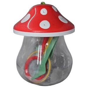 New Mushroom Shaped Bug Kit For Kids Toy Storage Jar - Red and White